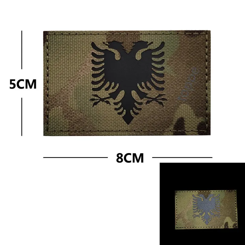Parche bordado bandera de Albania para insignias tácticas - imagen 5