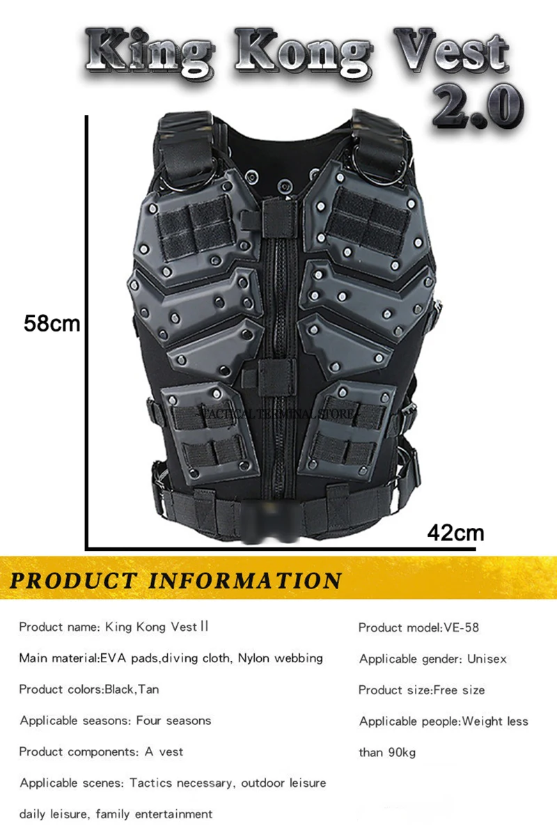 Vista frontal del KING KONG Vest 2.0