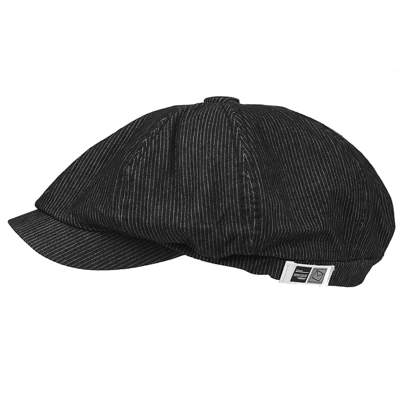 Gorra Gatsby rayada vintage con visera y silueta octogonal - imagen 2