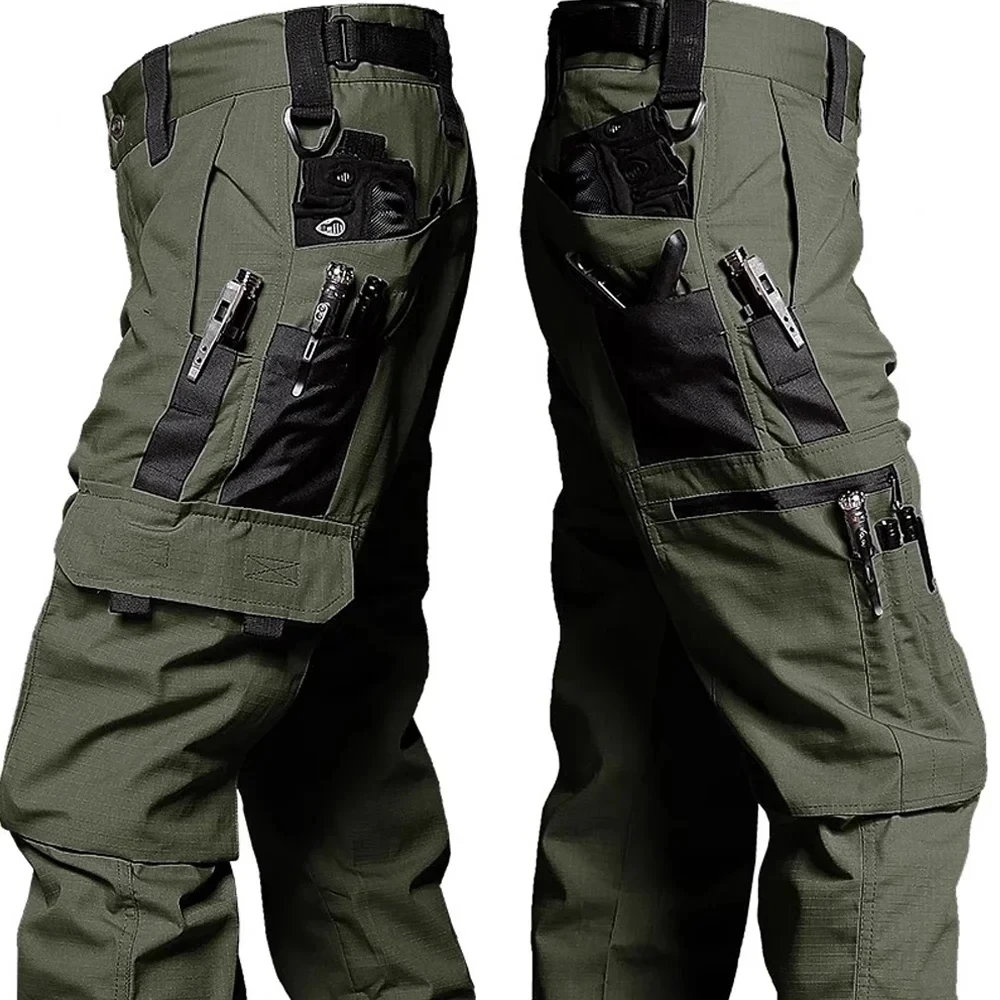 Pantalones cargo tácticos ripstop multibolsillos hombre – combate - imagen 3