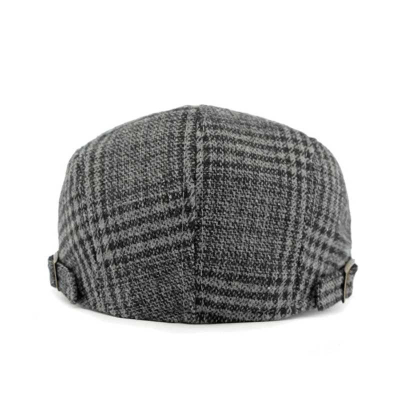 Gorra Newsboy plana a cuadros – Estilo Gatsby retro unisex ajustable - imagen 3