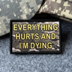 Parche táctico estampado frase – Insignia gancho bucle para mochila