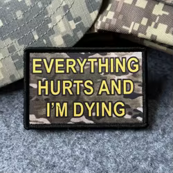 Parche táctico estampado frase – Insignia gancho bucle para mochila
