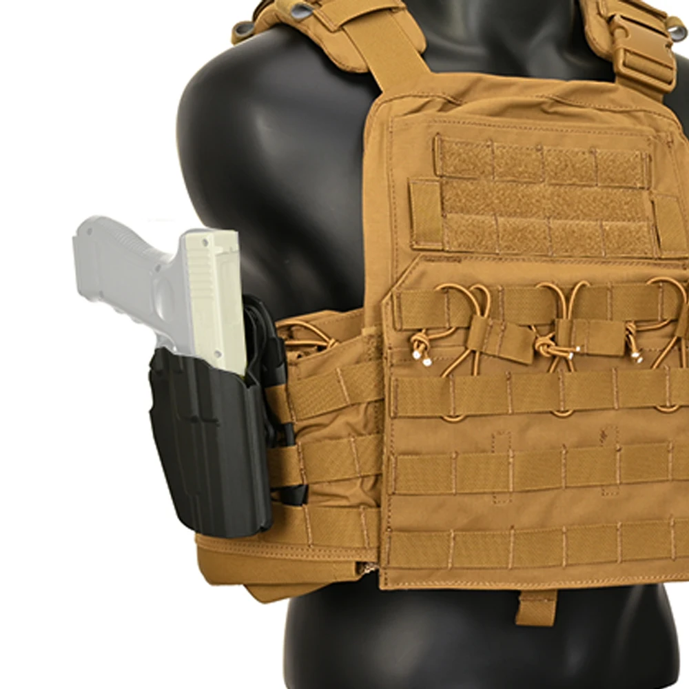 Vista lateral del sistema de bloqueo mostrando los ángulos de ajuste