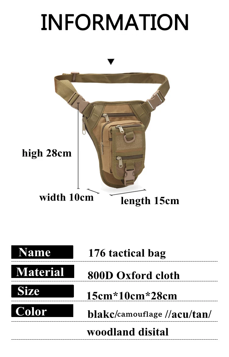 Bolsa táctica multifuncional vista general
