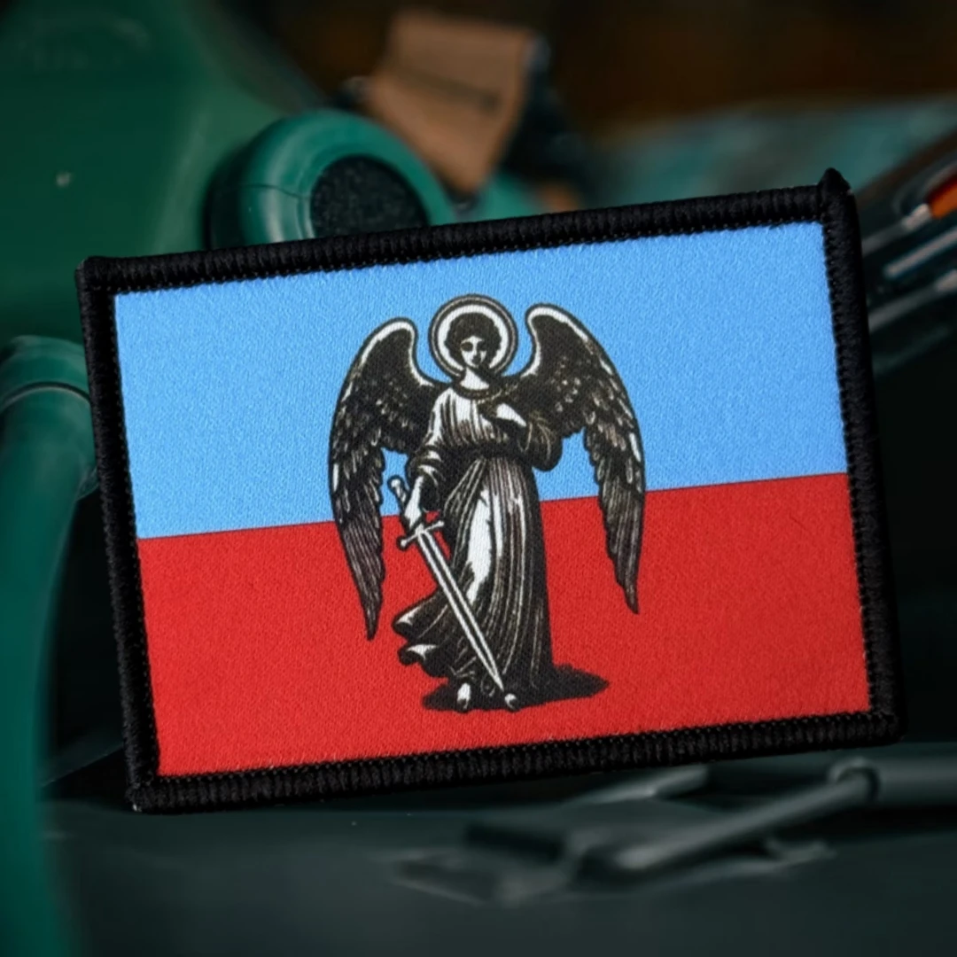 Parche moral Ángel con espada bordado – táctico MOLLE militar - imagen 4