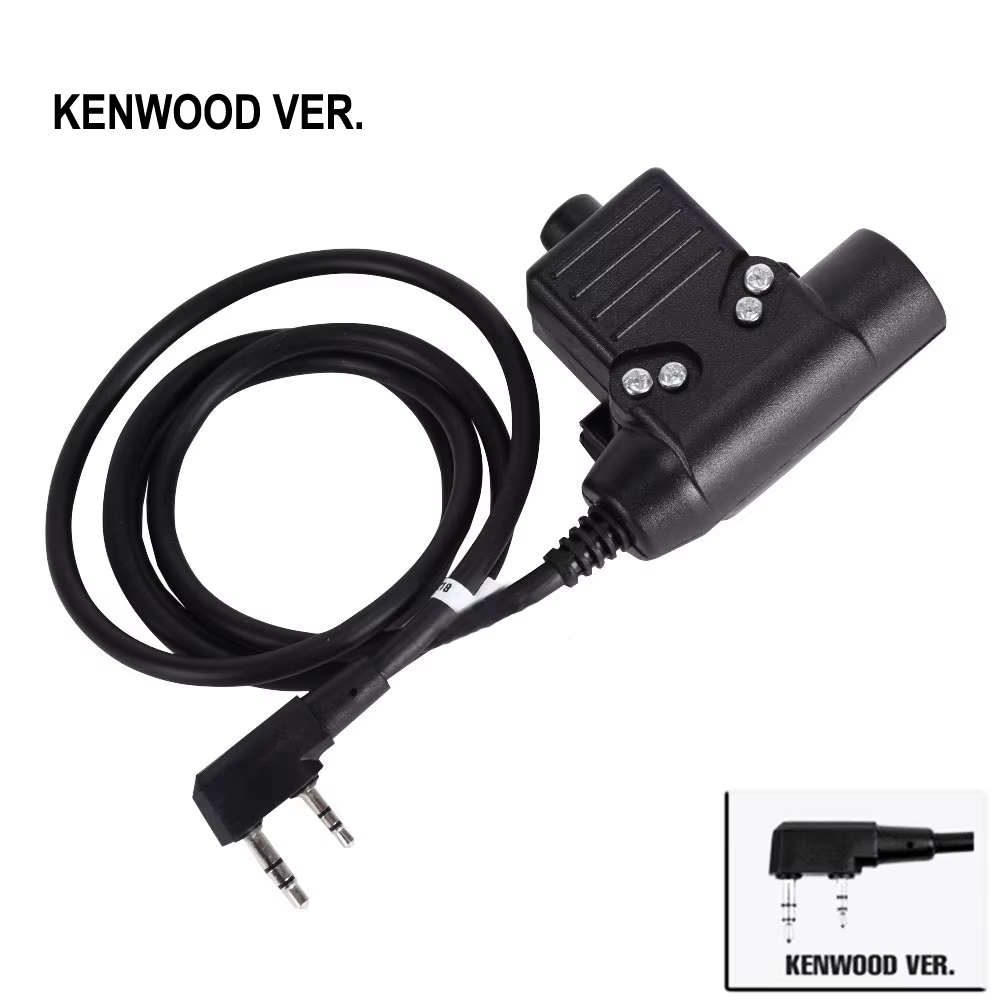 Adaptador PTT para auriculares tácticos compatible Kenwood Icom - imagen 3