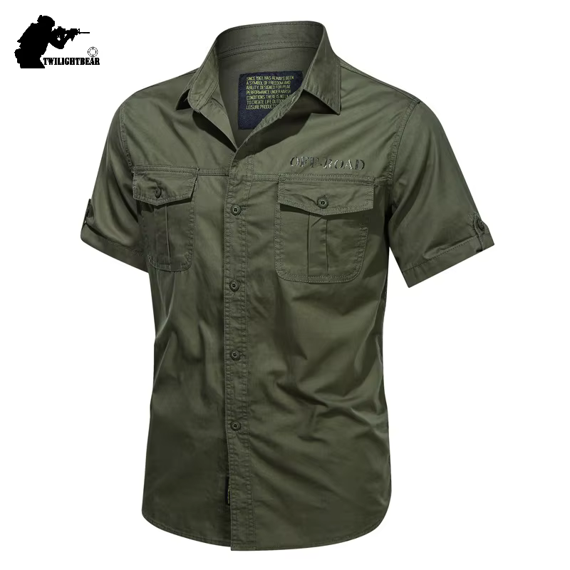 Camisa militar táctica verano – Algodón transpirable manga corta homologada
