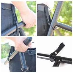 Porta bastón táctico para cinturón de servicio, funda abierta