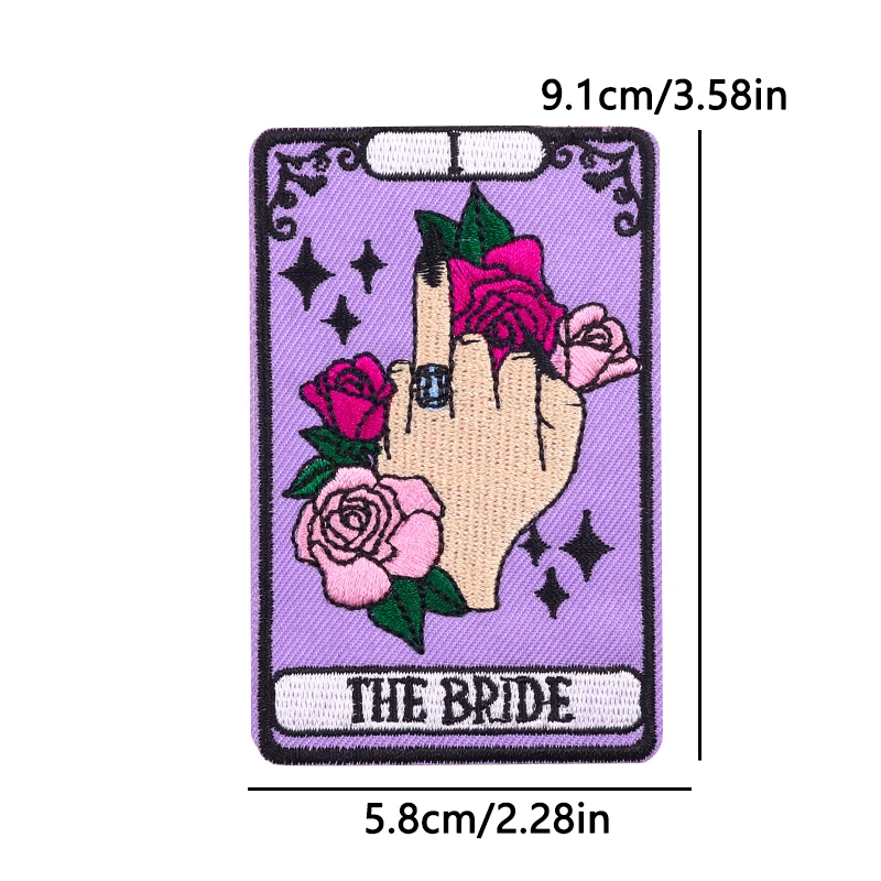 Parche termoadhesivo bordado tarot gato punk – Pack multiunidad para equipar - imagen 4