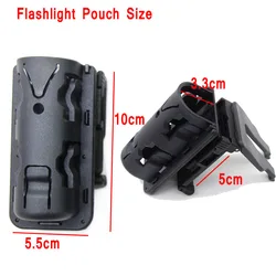 Funda táctica multidireccional con clip para cinturón: spray, linterna, bastón