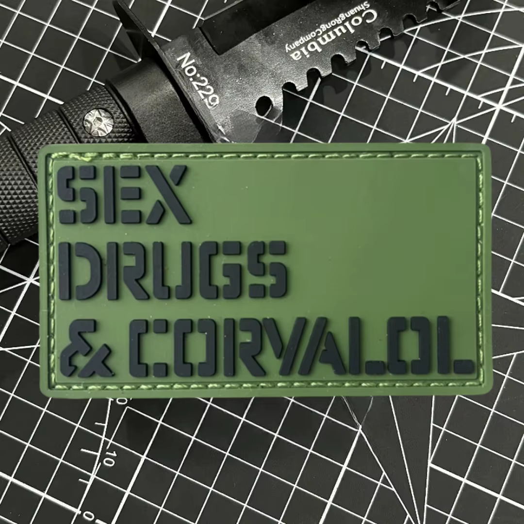 Parche táctico insignia moral Sex y Corvalol con Velcro PVC - imagen 2