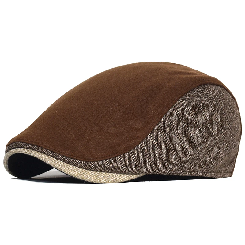 Gorra de invierno vintage espiga a rayas estilo newsboy ajustable - imagen 4