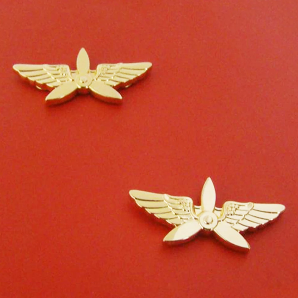 Pin insignia alas aviador Segunda Guerra Mundial dorado metal