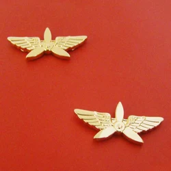 Pin insignia alas aviador Segunda Guerra Mundial dorado metal
