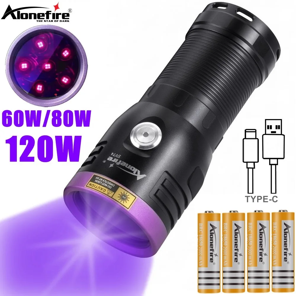 Linterna UV de potencia recargable USB: detección de billetes y manchas - imagen 2