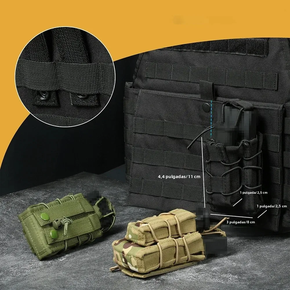 Bolsa táctica MOLLE para cargadores individuales o dobles 5,56/7,62 mm - imagen 4