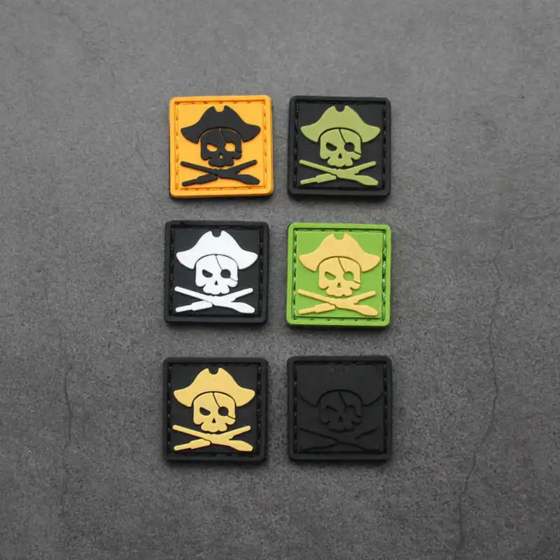 Parche esqueleto pirata táctico luminoso – Para chaleco MOLLE - imagen 5