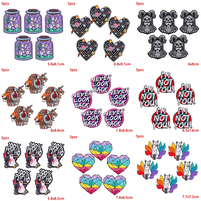 Parches bordados estilo Punk