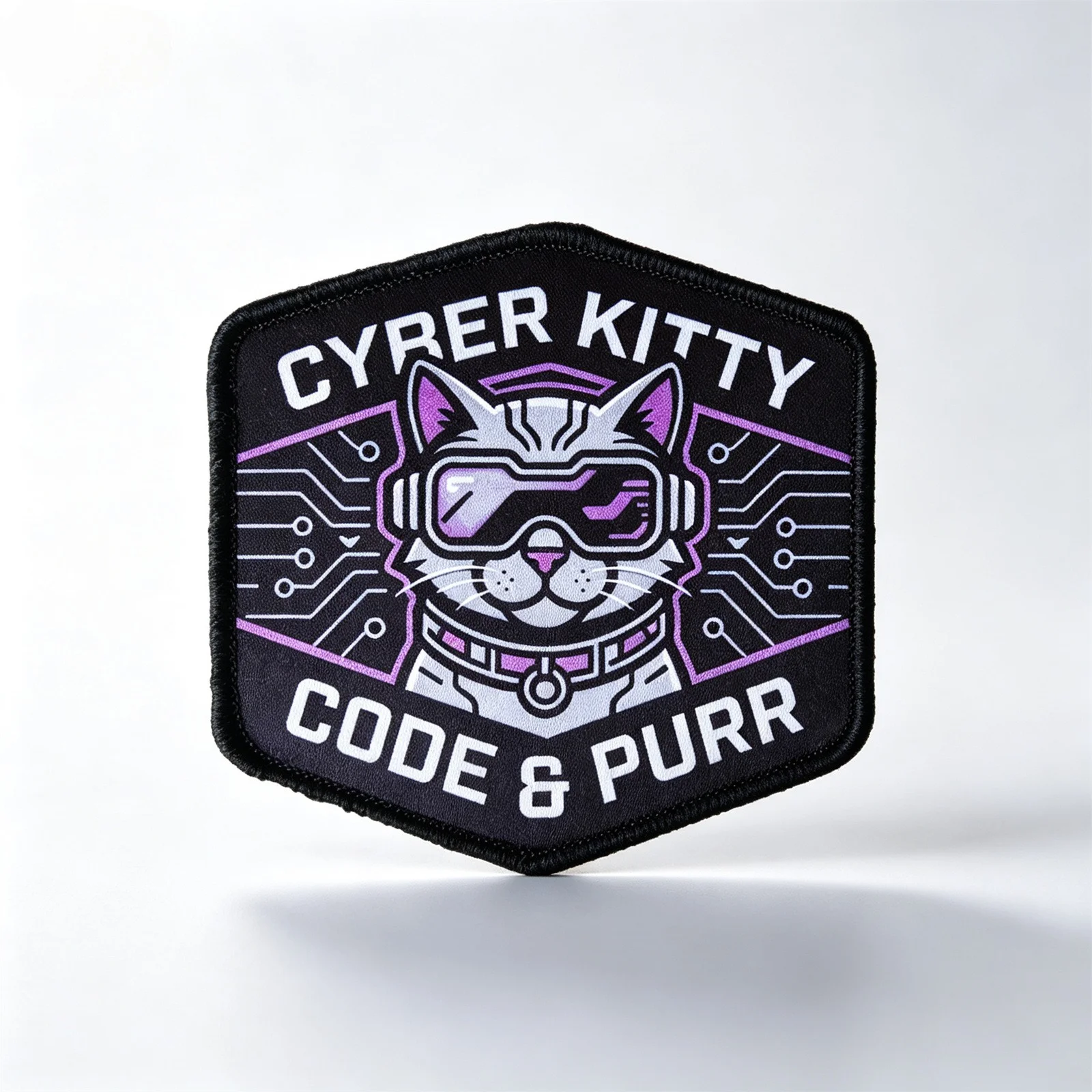 Parche táctico Cyber Kitty con velcro – Para mochila y ropa - imagen 5