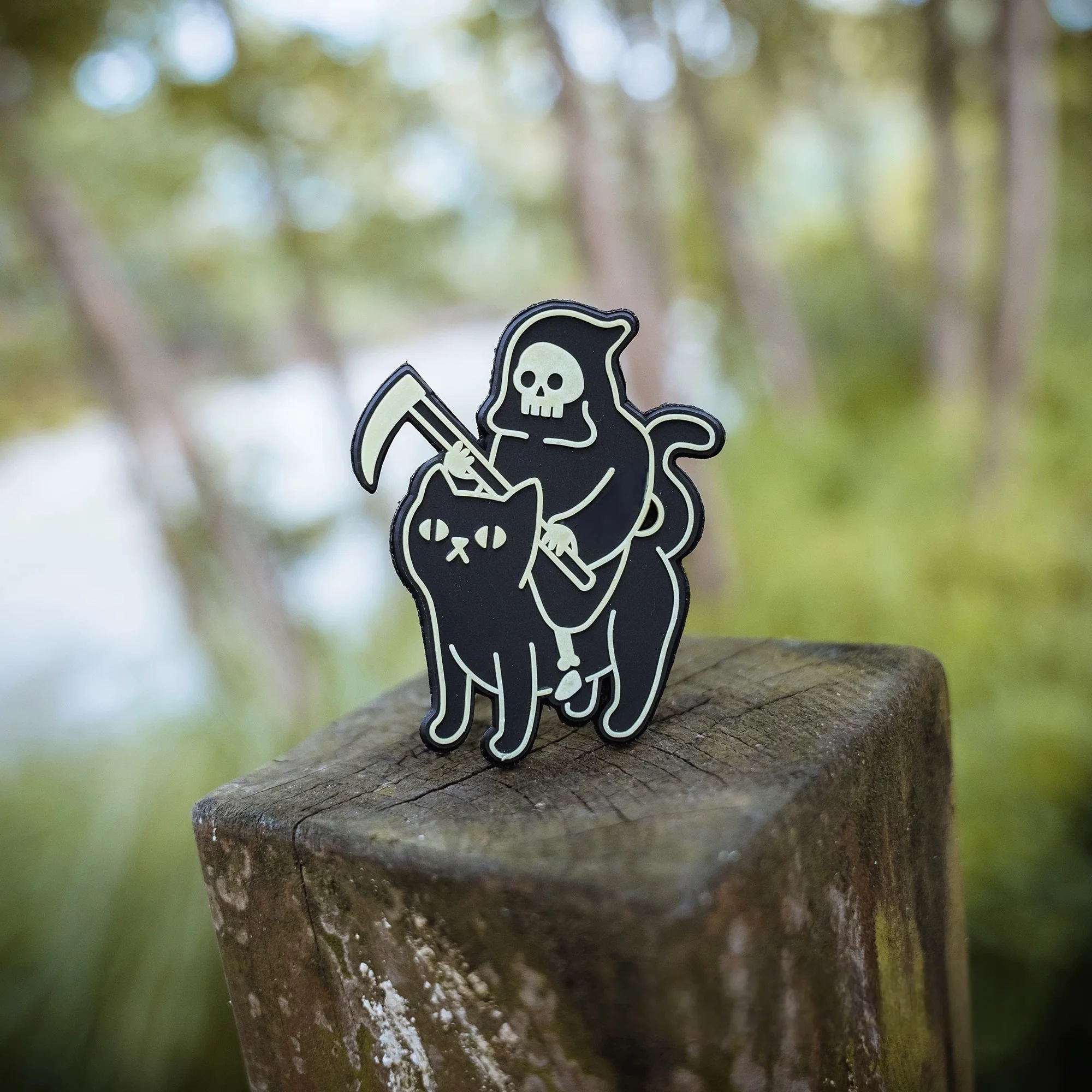 Parche táctico Hoz PVC fosforescente Reaper – Gancho y bucle - imagen 4