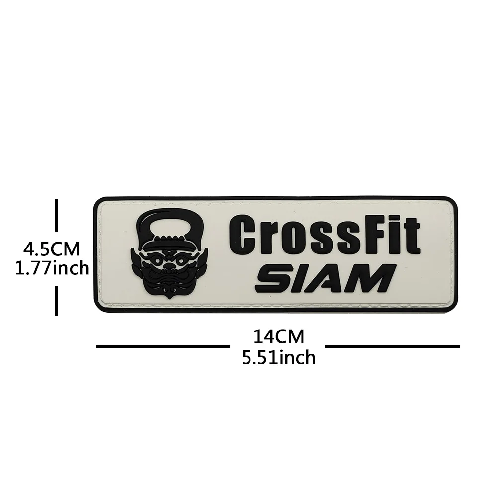 Parche PVC fosforescente CrossFit – Insignia de brazo para chaleco