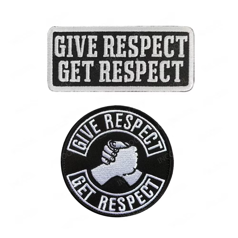 Parche bordado motorista Dare Respect Get Respect para chaleco - imagen 4