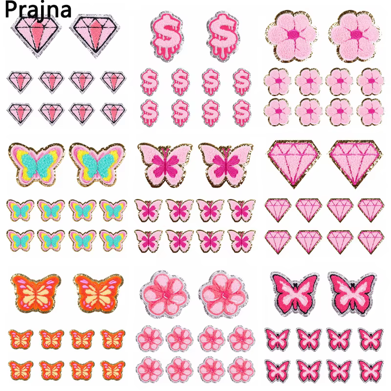 Parches chenilla mariposa – Termoadhesivos para ropa y gorras - imagen 5