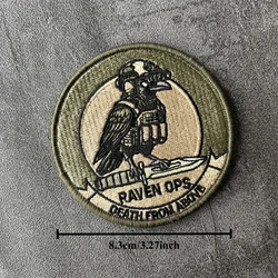 Parche táctico bordado RAVEN OPS Death From – con gancho y bucle