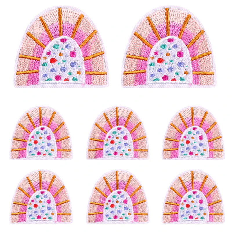 Parche bordado termoadhessivo arcoíris – insignia reversible coser o planchar - imagen 2