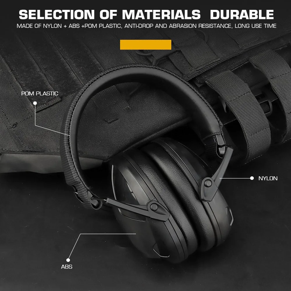 Auriculares tácticos IPSC – Protección auditiva activa plegable - imagen 5