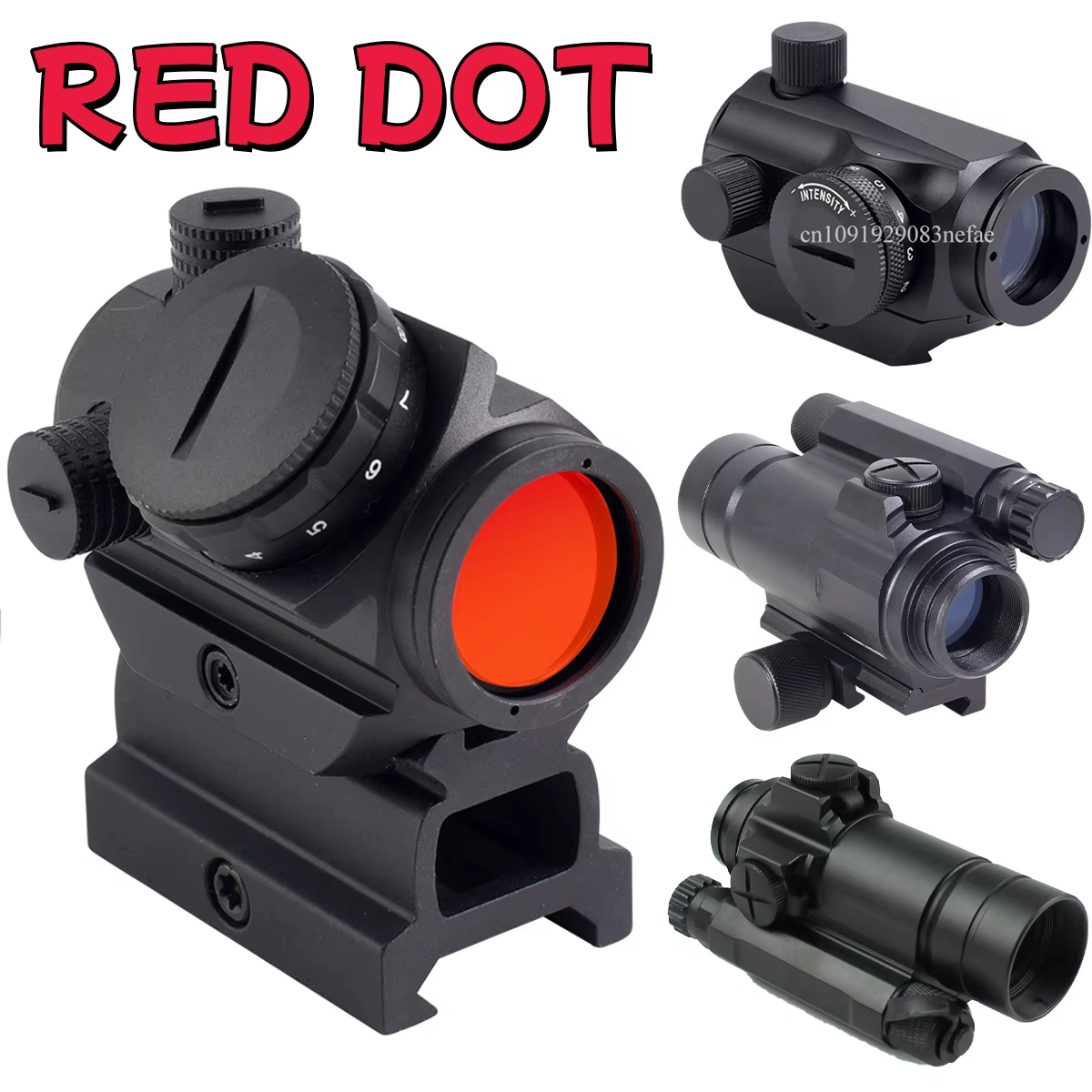 Mira táctica roja y verde réflex holográfica caza airsoft 11/20mm