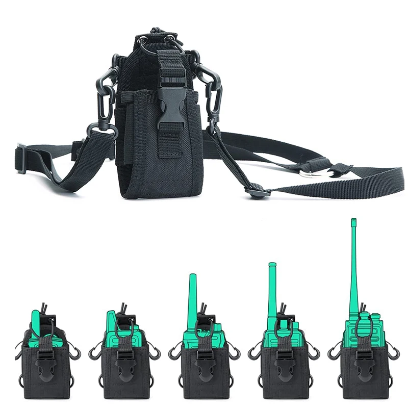 Bolsa táctica MOLLE para walkie talkie, cintura y hombro - imagen 4