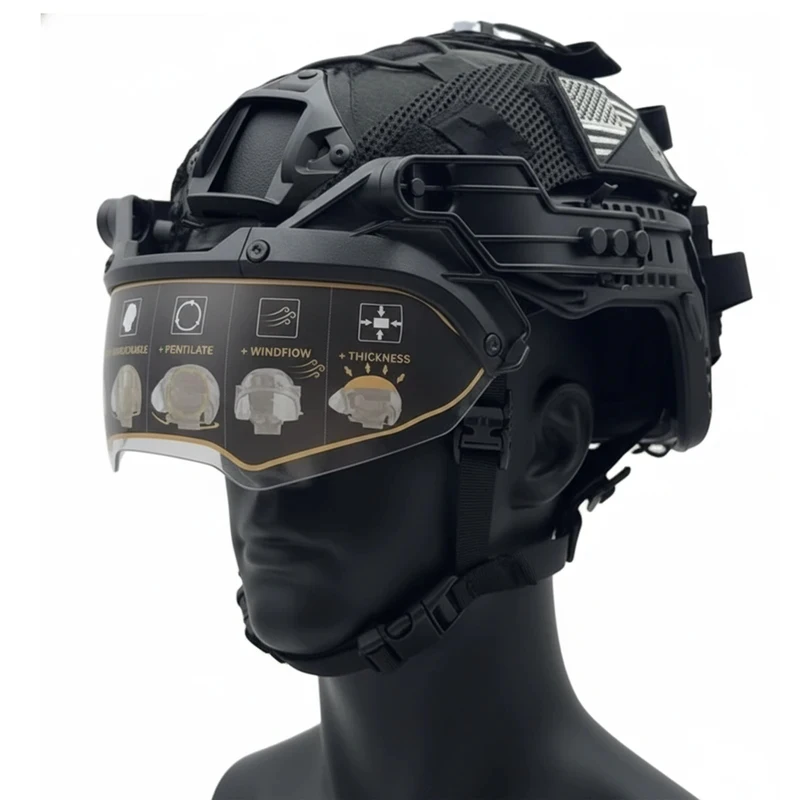 Casco táctico FAST ABS ligero con dial de suspensión ajustable - imagen 3