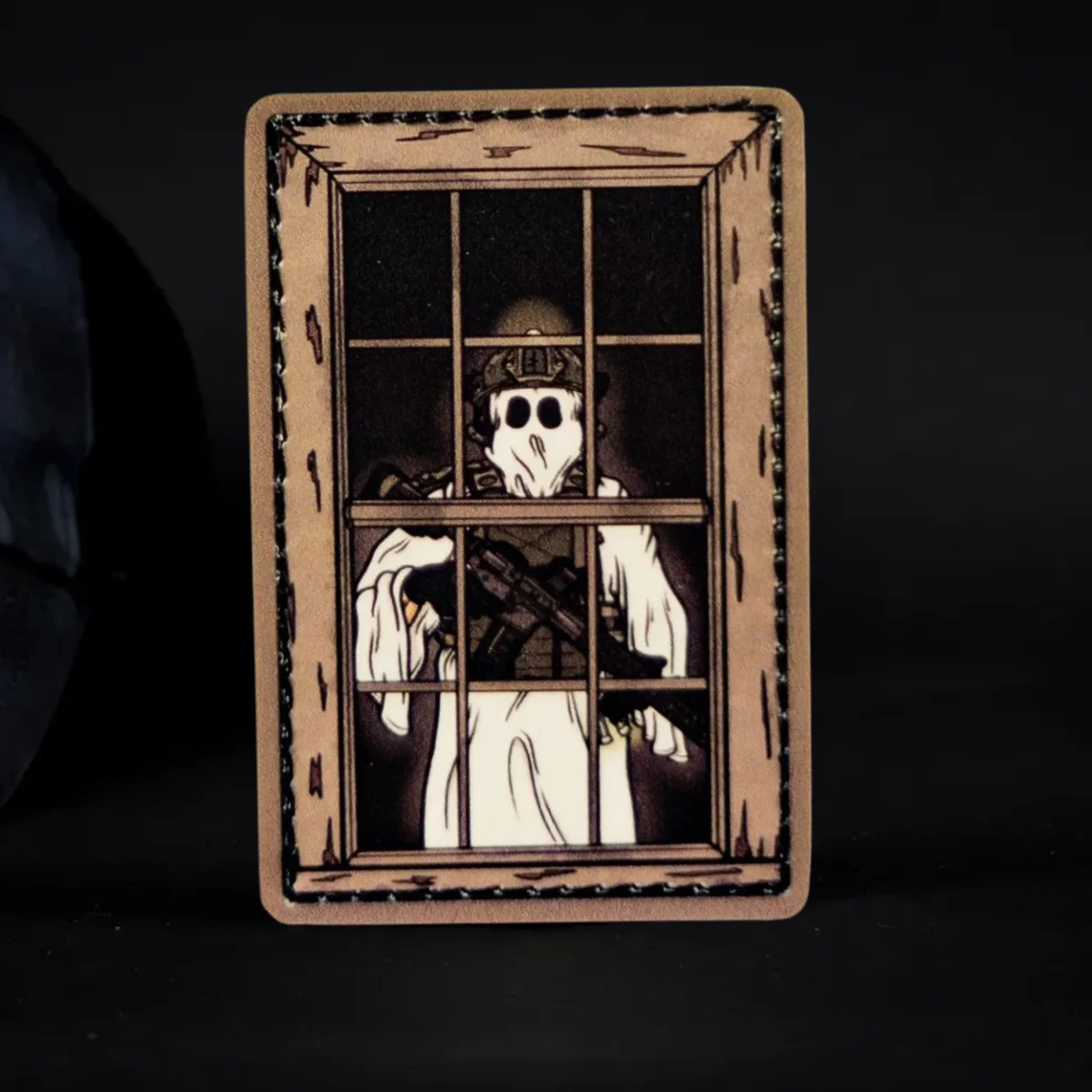 Insignia de moral fantasma táctico bordada