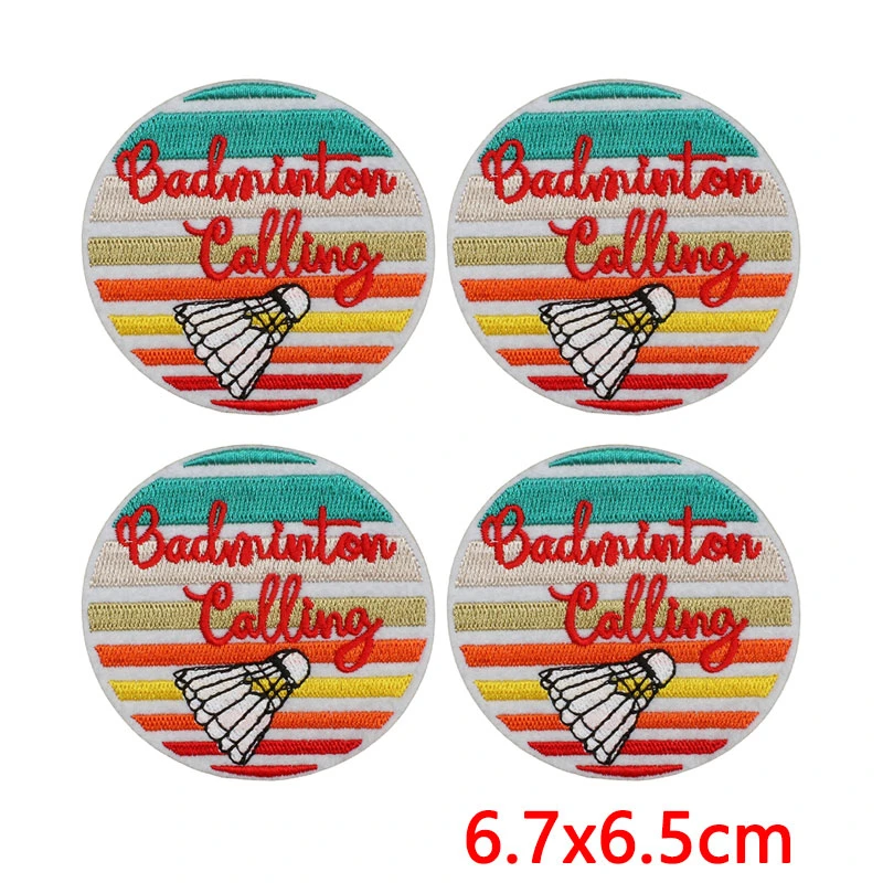 Parche bordado termoadhesivo deportivo: bádminton y béisbol - imagen 4