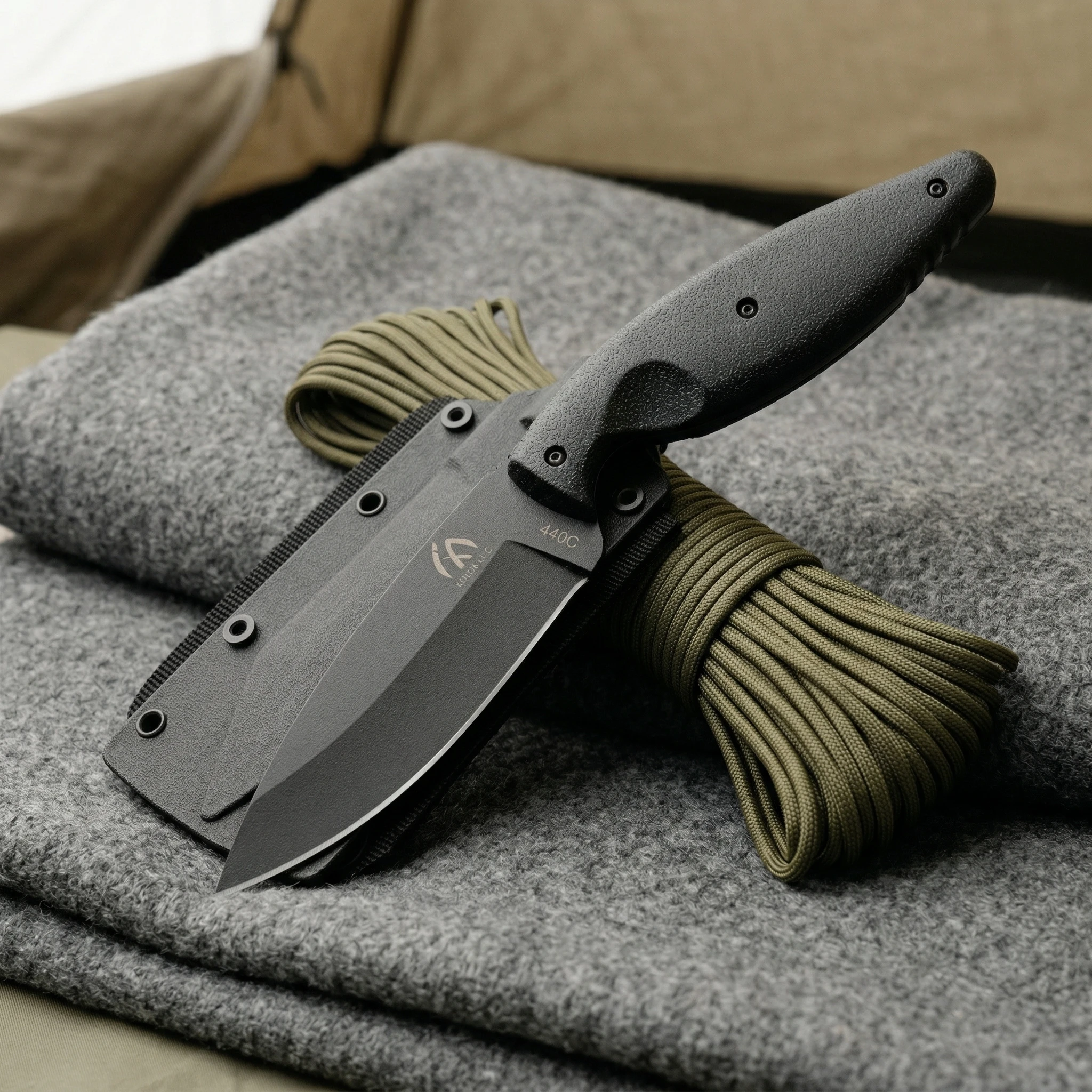 Cuchillo fijo mango G10 con funda para exteriores de supervivencia - imagen 3