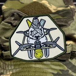 Parche táctico Operador en espera UAV con velcro y adhesivo