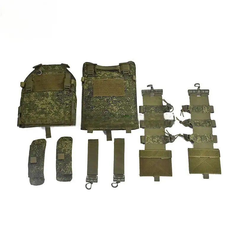Chaleco táctico MOLLE camuflaje verde corte láser antisalpicaduras - imagen 3