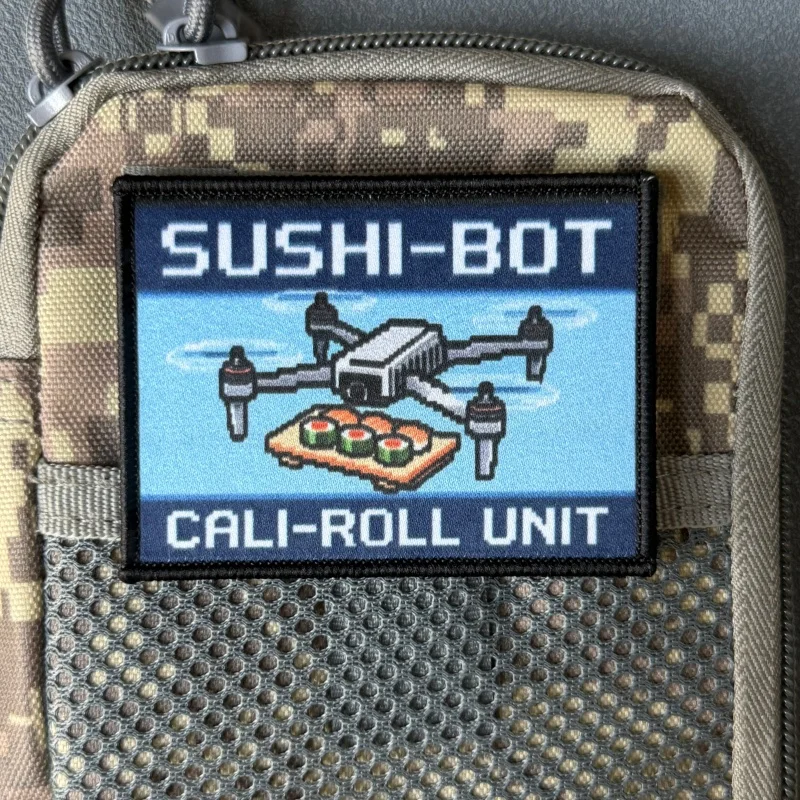 Parche táctico SUSHI-BOT con velcro para mochila y equipamiento - imagen 5