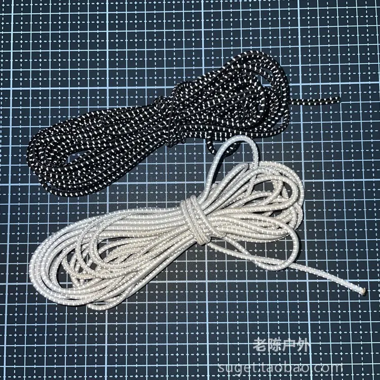Cuerda elástica reflectante para exterior y costura de mochila