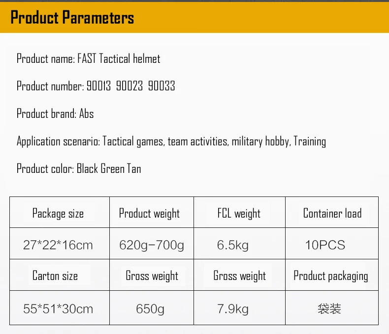 Casco táctico JOAXOR vista frontal