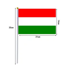 Bandera de Hungría pequeña 14x21 cm para agitar a mano