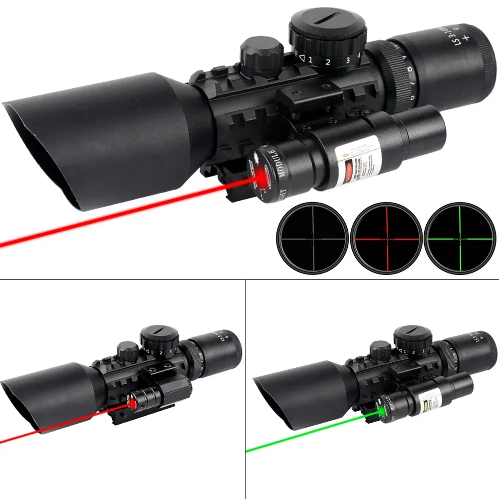 M9 Mira telescópica táctica iluminada rojo y verde - imagen 2