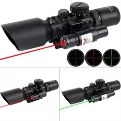 M9 Mira telescópica táctica iluminada rojo y verde