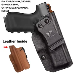 Funda interior de cuero IWB para Glock G19 y G17, G43 43X, y más