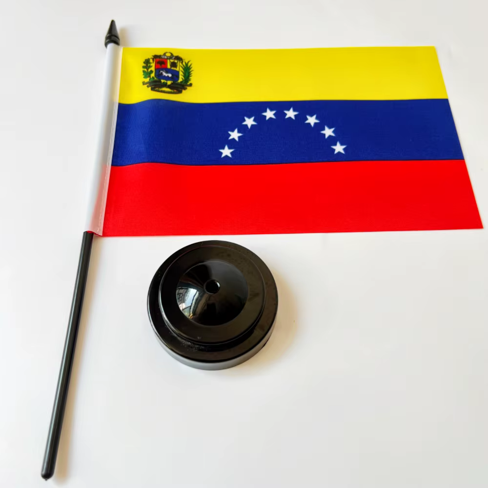 Bandera nacional de Venezuela para escritorio, poliéster VE - imagen 3
