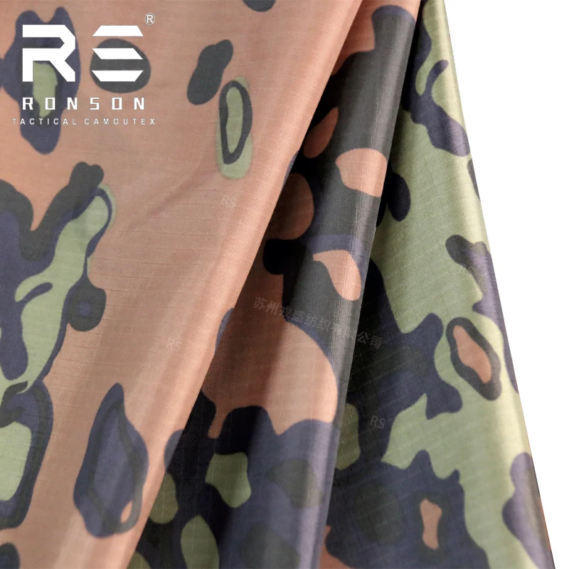 Tela nailon estampado hoja de roble PU impermeable para paraguas 210T - imagen 5