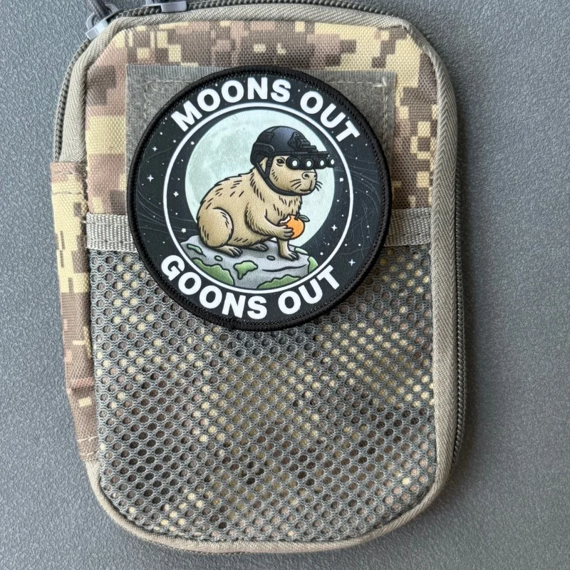 Parche táctico capibara con gancho y bucle impreso para mochilas - imagen 4