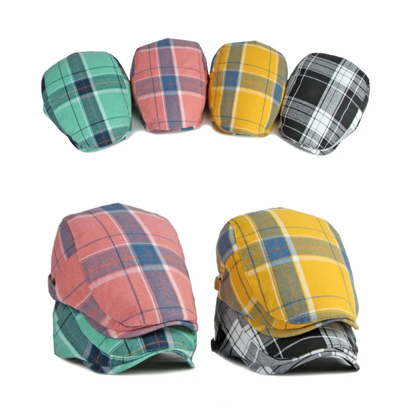 Boina informal y gorra estilo británico con visera
